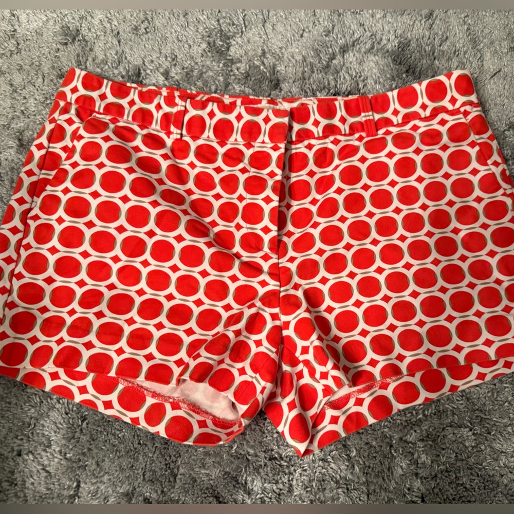 Michael Kors Orange and White Patterned Women Shorts